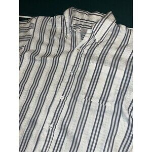 VINTAGE Men’s Donlin Permanent Press Button Shirt LARGE 70’s Embroidery Striped
